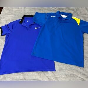 Nike Dri-Fit Polo Shirt Activewear Lot of 2 Men's Medium Sports Wear Athleisure